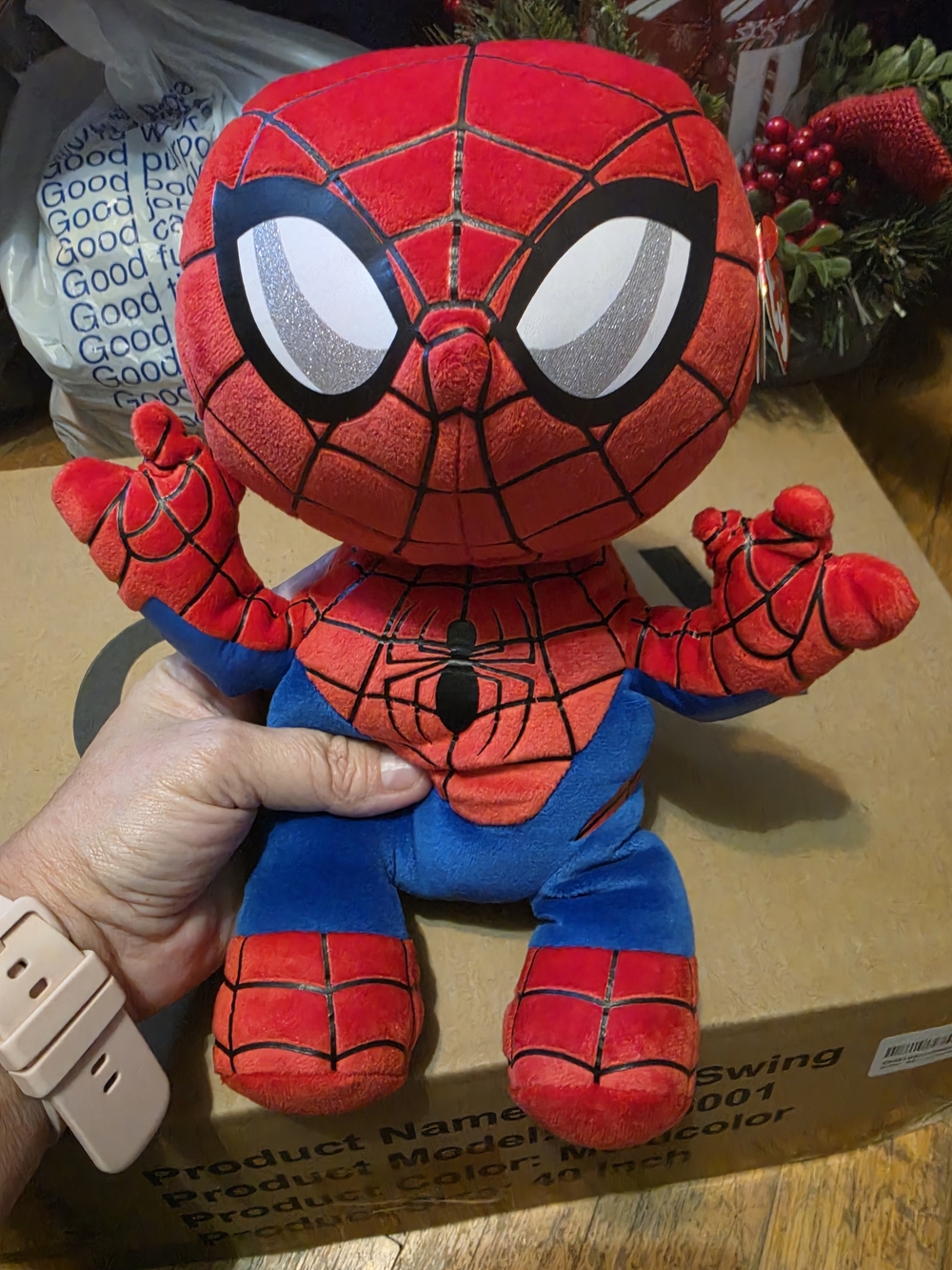 Marvel Spider-Man Ty Nwt Plush Toy in Red and Blue